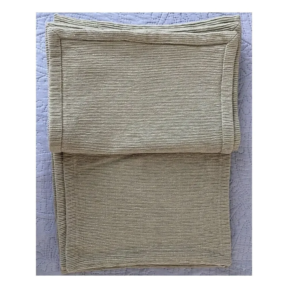“Set of 6 Pier 1 Ribbed Placemats Neutral Beige Textured Minimalist Table Decor”